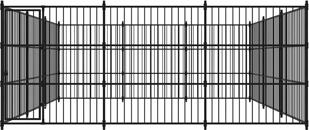 vidaXL Chenil d'extérieur pour chiens 450 x 450 x 185 cm
