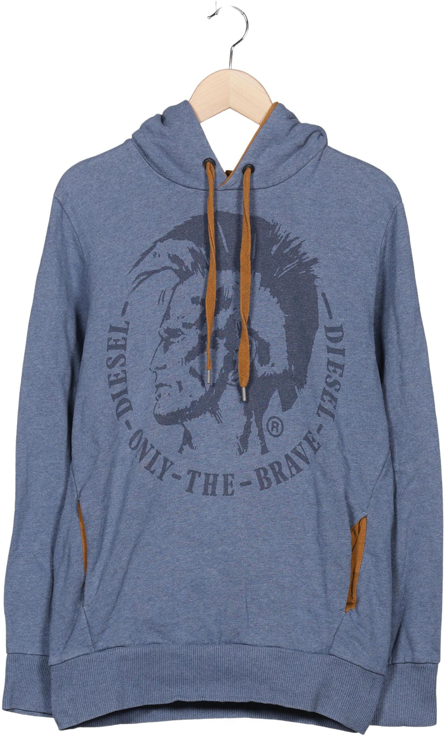 Diesel Herren Kapuzenpullover, Blau, Gr. M, Baumwolle - Second Hand