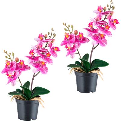 Kunstorchidee CREATIV GREEN "Orchidee Phalaenopsis", lila, H:28cm, Kunststoff, Kunstpflanzen, mit real-touch-Blüten