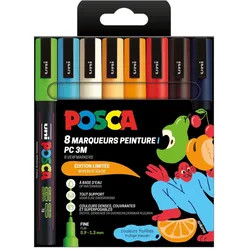 Uni Posca, Marker, Marker PC3M Set Fruity Colors - 8 Stück. (8x)