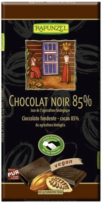 Rapunzel Comprimido Chocolate 85% Cacau Bio 80g Chocolate