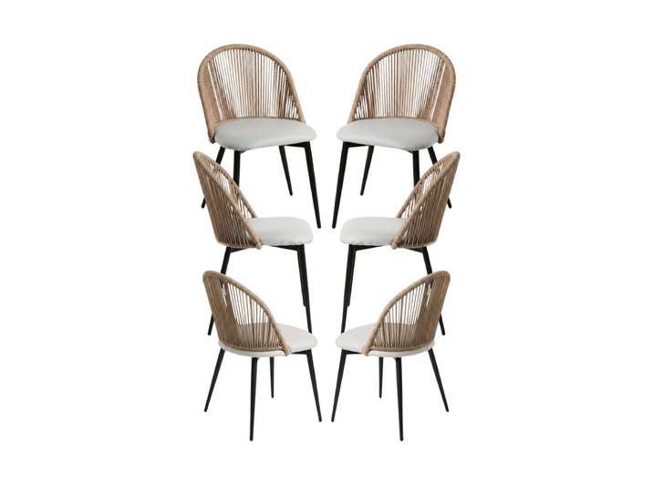 6er Set Misal Stühle - Gris clair