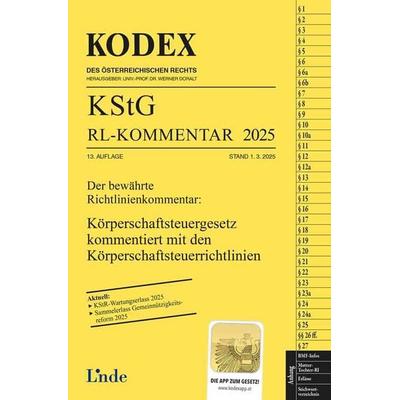 KODEX KStG Richtlinien-Kommentar 2025, Taschenbuch von Peter Humann,Andreas STIFT, Linde, 978-3-7073-5241-2