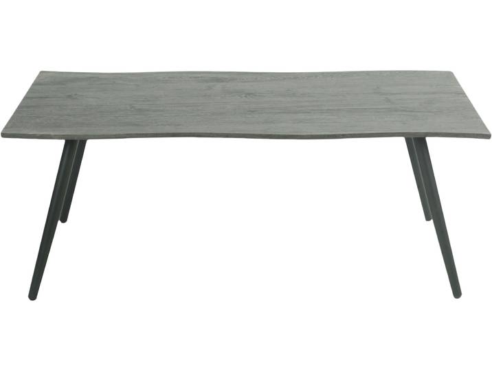 Couchtisch HELA ZAGREB , grau (grau, schwarz, schwarz, grau), H:42cm, Tische, Couchtisch, Baumkantenoptik,Vierfuß,Rundrohr,fest,110 x 60 cm