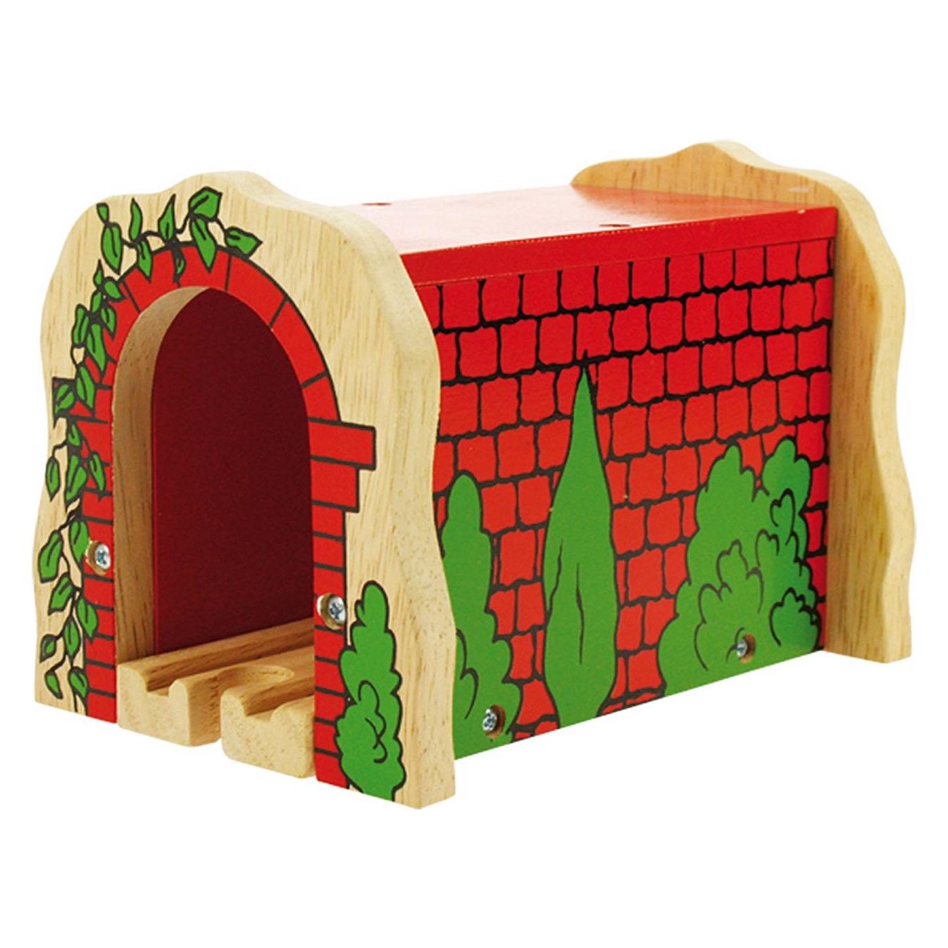 Bigjigs Hölzerne Schienen-rot-Tunnel (BJT135)