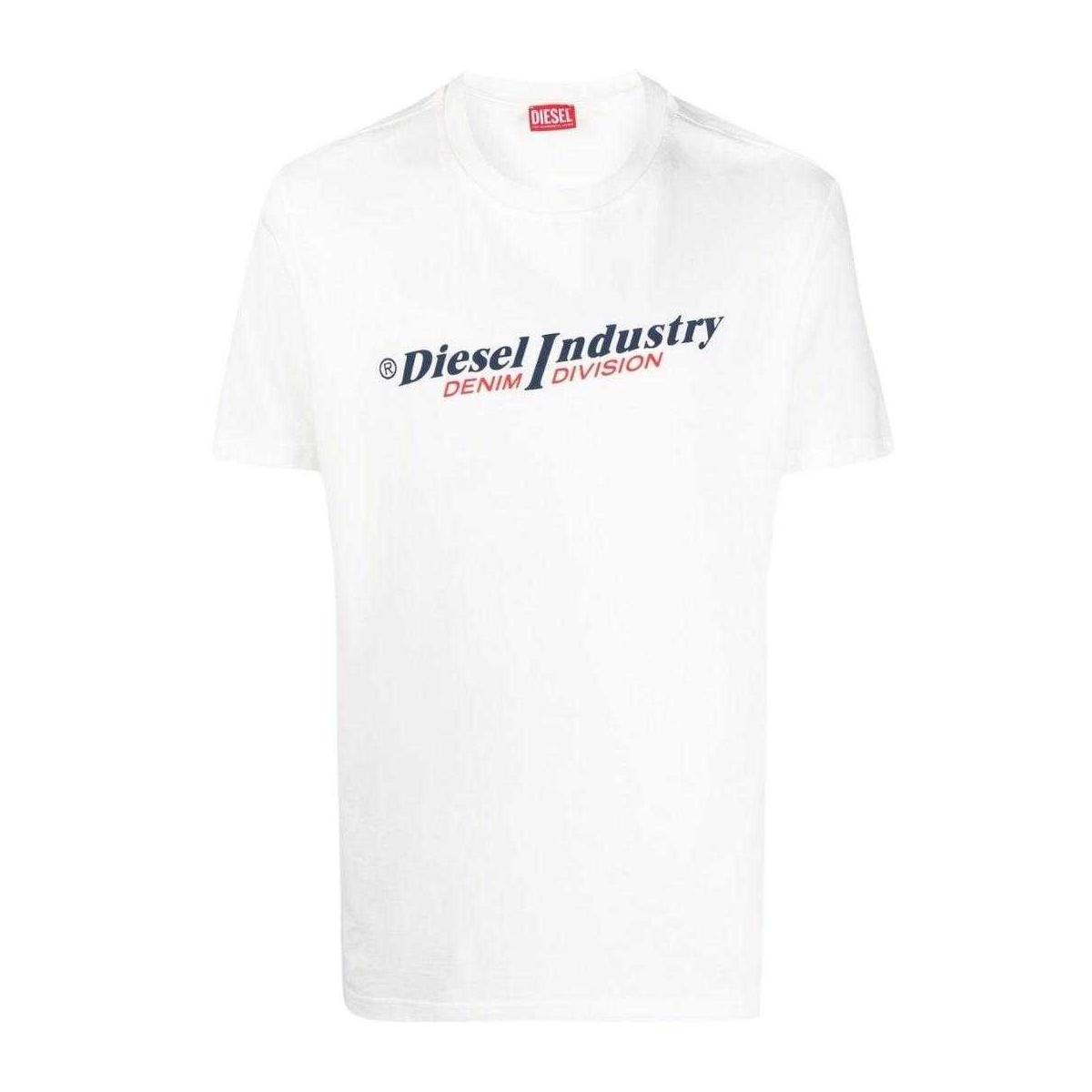 Diesel - "Industry Denim Division" T-Shirt für Herren/Damen Unisex (Weiß)