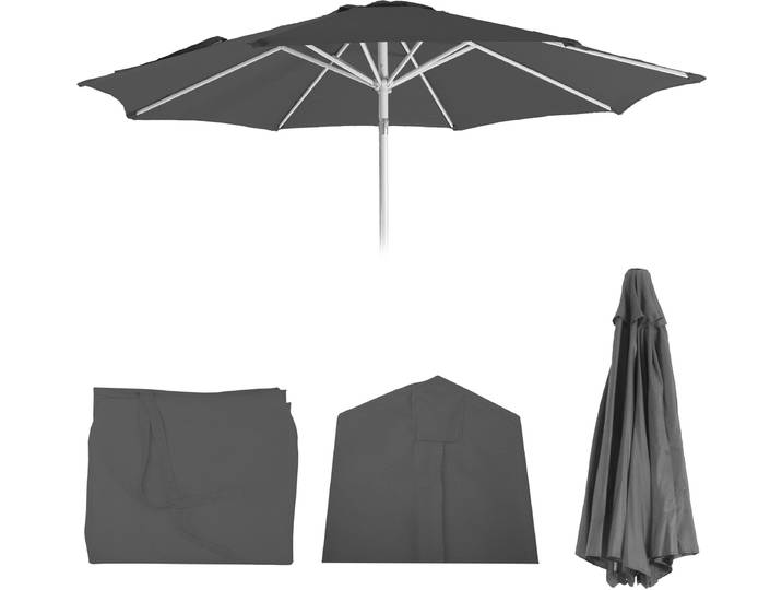 Housse de rechange pour parasol N18\, housse de rechange pour parasol\, Ø 2\,7 m\, tissu/textile ~ anthracite
