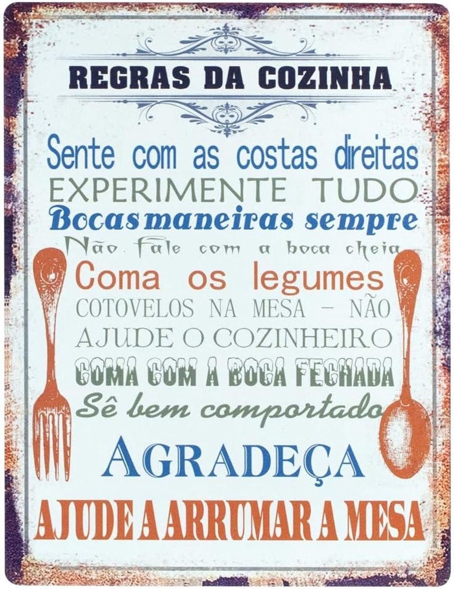 Portugese wandbord decoratieplaat in industriële stijl, Oranje, 33 x 25 cm