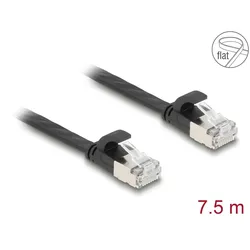 DELOCK Patchkabel gewinkelt RJ45 S/FTP Cat6 7,5m Schwarz
