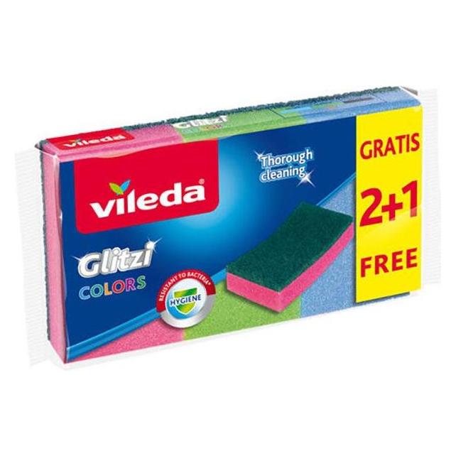 Vileda Glitzi colors scouring pad 2+1 (12 Stk.) (53779331)