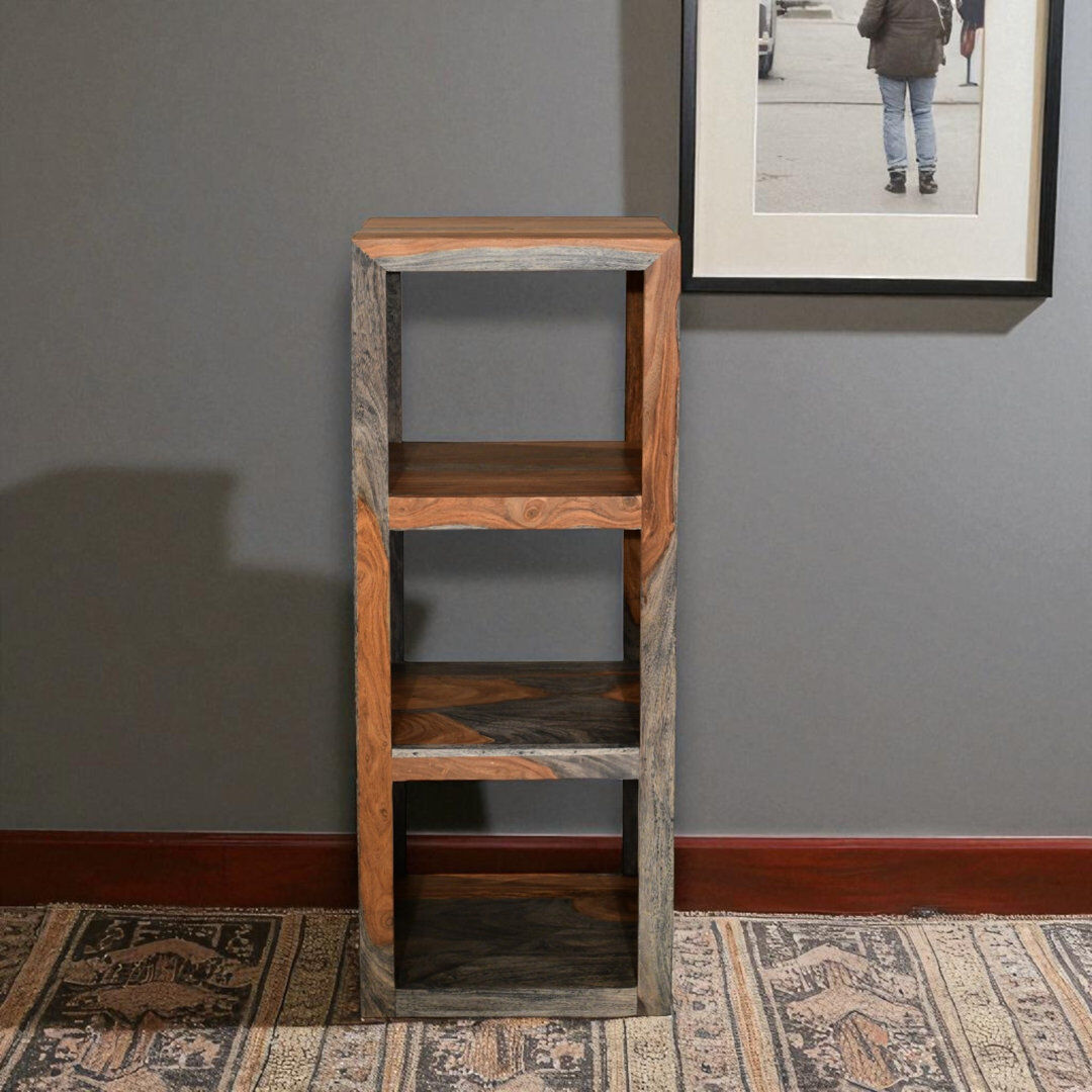 Daily Sales Goa Cube 119 cm H x 43 cm W Solid Wood Cube Bookcase Brown;Gray 119cm H X 43cm W X 33cm D