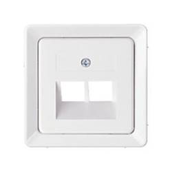 ELSO 206414 ELSO Zentralplatte 206414 für 2xRJ45 reinweiß RJ45-Datendose Mehrfarbig 1 St.
