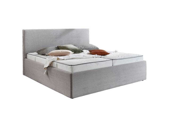 Boxxx Polsterbett, Hellgrau, Kunststoff, 160x200 cm, Schlafzimmer, Bett, Doppelbetten
