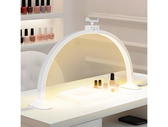 Demi-lune lumière en forme de U Nail Art maison lampe de beauté Salon de beauté bureau soins des ongles Simple Led lampe de bureau de travail 36W 24 pouces lumière