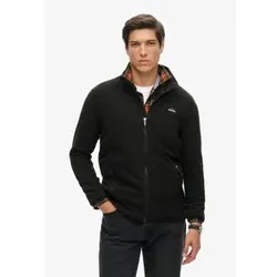 Superdry für Herren. M2014195A Fleece Full Zip Fleece schwarz (XL), Lässig, Polyester