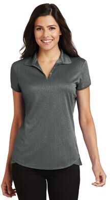 Port Authority L576 Women's Trace Heather Polo Shirt in Charcoal size XXL   Polyester