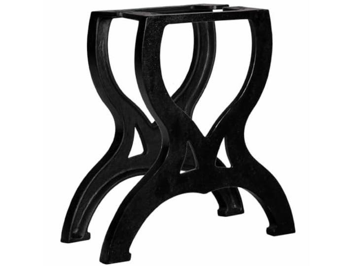 hliofuir Couchtischbeine 2 STK X-Form Gusseisen Schwarz 45x42 cm Schwarze X-Form Tischkufen aus Gusseisen für Wohnzimmer Couchtische, vorgebohrte Platten für einfache DIY Montage.