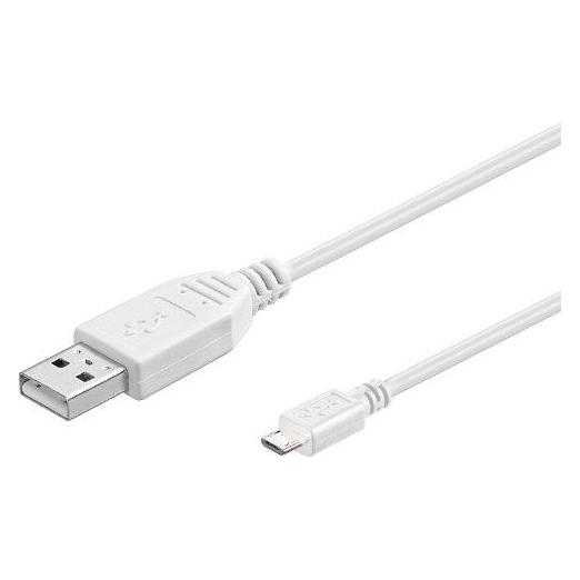 PremiumCord Cable micro USB 2.0, A-B 20cm, white (0.20 m, USB 2.0) (8592220012090)