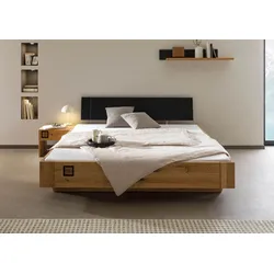 Bett inkl. Nachttisch links Wildeiche 160x200x81 natur geölt/lackiert KITZBÜHEL #149