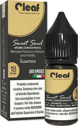 Dreamods Sweet Soul Cleaf Aroma Concentrato 10ml Tabacco Virginia Dark Air Kentucky Vaniglia