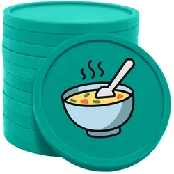 CombiCraft Kunststoff Wertmarken Chips Suppe in Türkis- 100 Stück - Ø29 mm
