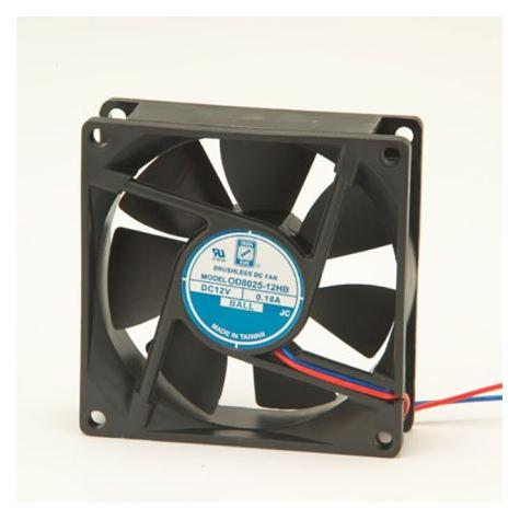 RS PRO DC FAN 80X25MM 12V WITH IP55 (80 mm) (OD8025-12HBIP55)
