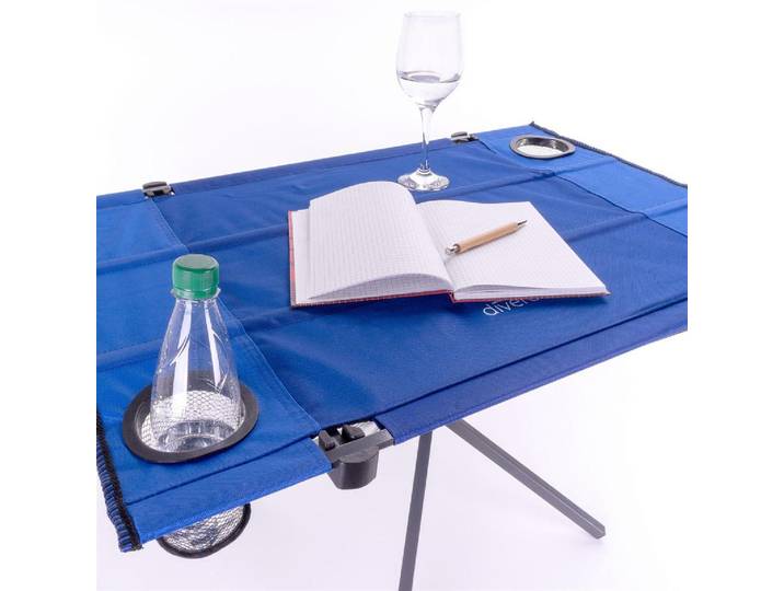 Gartentisch VCM Faltbarer Camping Angel Garten Tisch , blau, Tische, Gartentisch