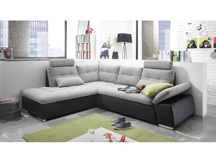 Ecksofa Medan mit großzügiger Ottomane und Schlaffunktion