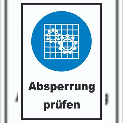 HB-Druck Absperrung prüfen Schild A2 (420x594mm)