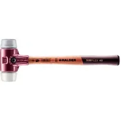 SIMPLEX-Schonhammer, TPE-mid / Superplastik, mit Tempergussgehäuse und hochwertigem Holzstiel | D=40 mm | 3037.040