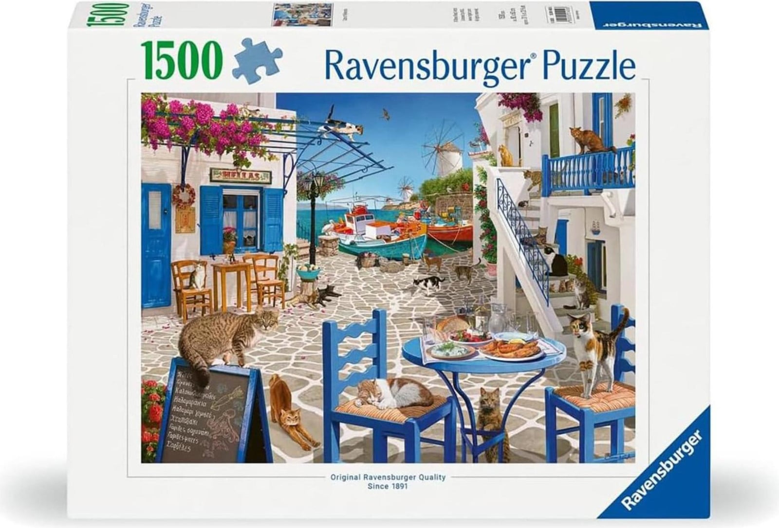 Ravensburger Puzzel 1500 stukken Katten op Mykonos