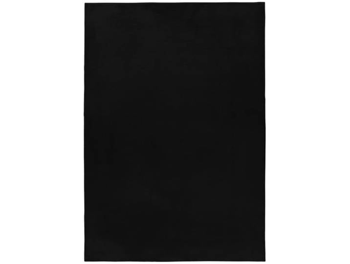 Tapis fausse fourrure toucher doux noir 120x170cm