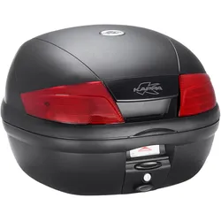 Kappa, Motorradgepäck, GIVI Topcase Motorrad K35N2-35 Liter, schwarz mit roten Rückstrahlern (35 l)