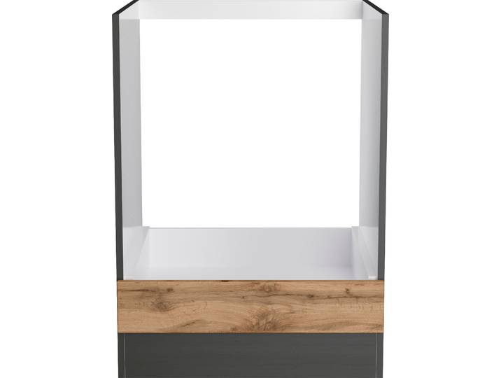 Herdumbauschrank KOCHSTATION KS-Riesa , braun (wotaneiche), B:60cm H:82cm T:60cm, Holzwerkstoff, Schränke, Herdumbauschrank, Breite 60 cm, MDF-Fronten