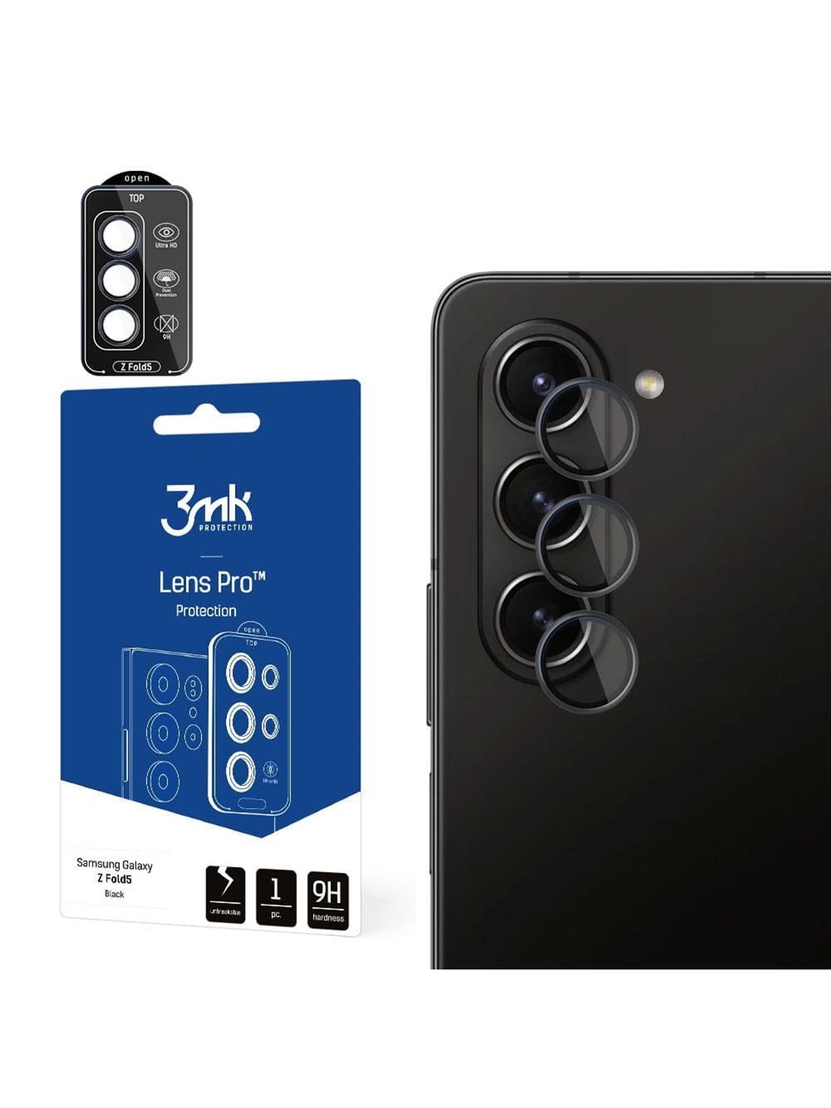 3mk Samsung Galaxy Z Fold 5 - Lens Protection Pro Black