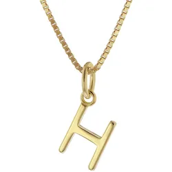 trendor 15255-H Damen-Kette mit Buchstabe H Anhänger Gold auf Silber 925, 45 cm