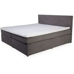 Boxspringbett LORENZA (LF 200x200 cm) - grau - LF 200x200 cm