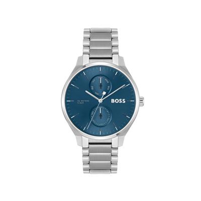 Multifunktionsuhr BOSS "TYLER", silberfarben, Armbanduhren, Herren, Quarzuhr, Armbanduhr, Herrenuhr, Edelstahlarmband, analog
