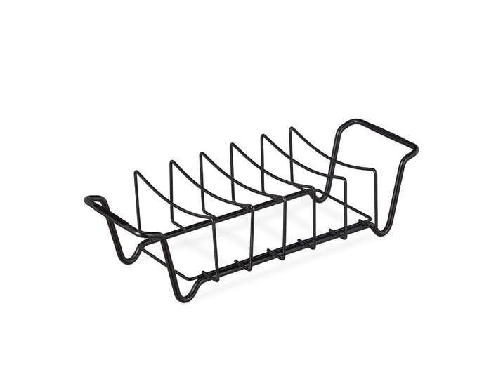 Rippchenhalter für den Grill Schwarz