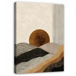 LEINWANDBILD Abstrakt Art Deco Beige 40x60 cm