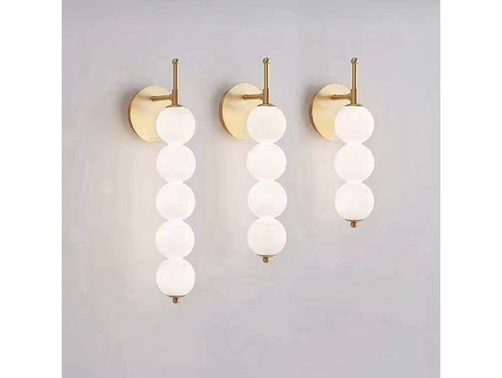 Applique murale de tête de lit, style nordique, moderne et minimaliste, lampe en verre pour couloir, salon, luminaire suspendu pour fond de mur