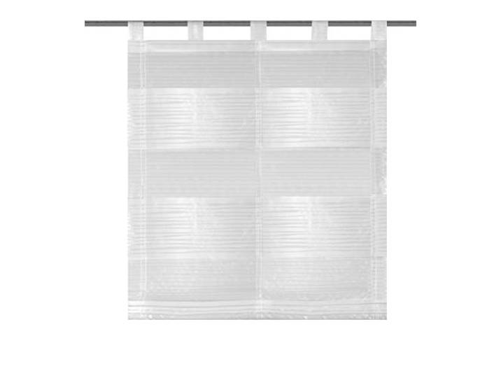 Home Fashion SCHLAUFENRAFFROLLO QUERSTREIFEN SCHERLI GABI, 4 79183-1007 Weiss 130x120 cm