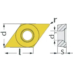 Optimum, Zubehör Maschine, HM-Ersatzwendeplatten ISO DCMT070204