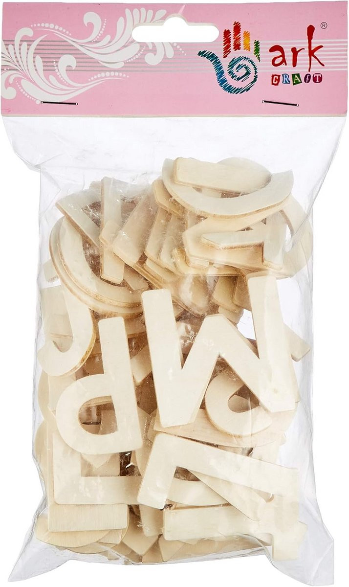 Houten Alfabet Letters Set A-Z, Hoofdletters voor Knutselen en Decoratie