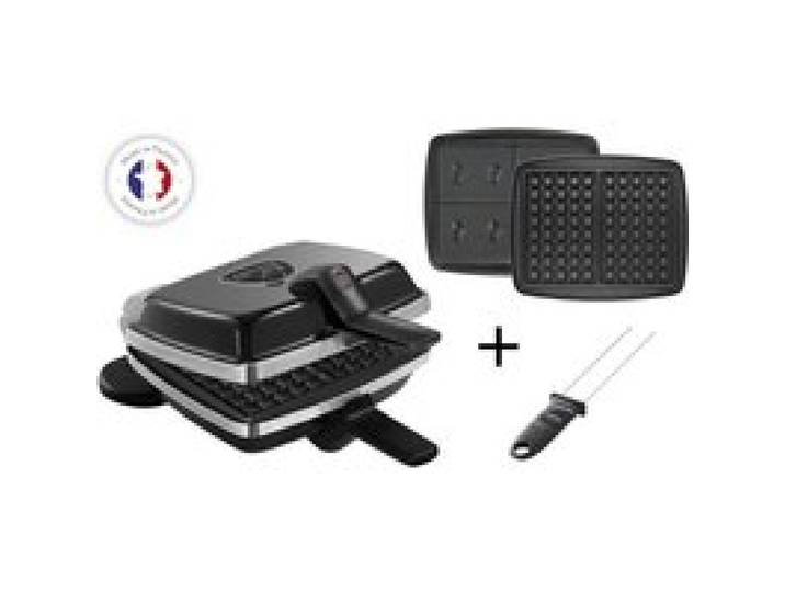 LAGRANGE Gaufrier Super 2 Plaques Gaufres & Gaufrettes Antiadhésif Noir 1000W 039224