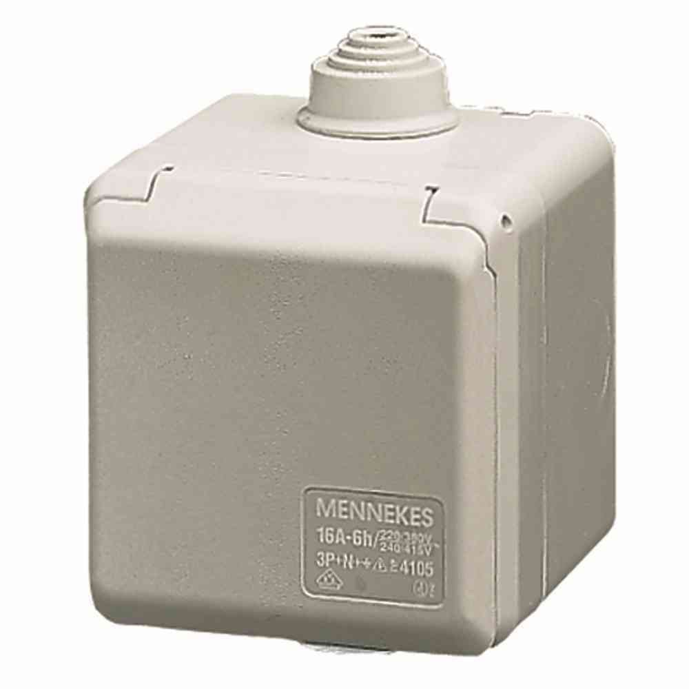 Mennekes 32A5P 6H400V wanddoos Cepex, elektrogrijs, IP44