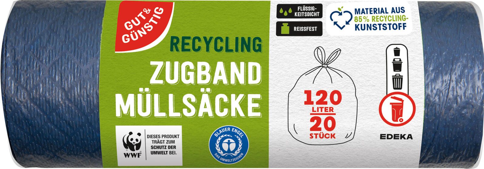 GUT&GÜNSTIG Müllbeutel 120,0 l blau 1463045003