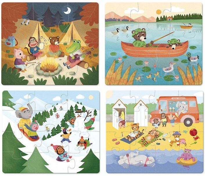 4 Puzzles évolutifs Les Vacances - Vilac