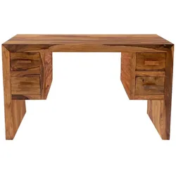 Schreibtisch Kali 130x76x70 aus indischem Sheesham-Massivholz