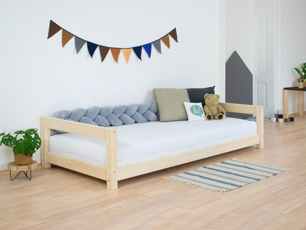 Kinderbett KIDDY - Einzelbett mit Kopf- und Fußteil 140x200 cm Marineblau